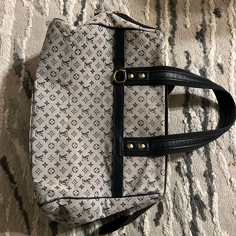 Olive mini Lin Josephine Louis Vuitton bag. This bag has some beautiful goldtone